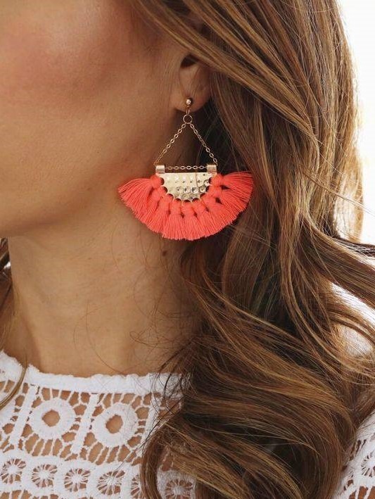 مدل گوشواره های منگوله دار ابریشمی 7 383984 753