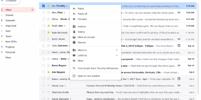 کلیک راست، کاربرد گسترده‌تری در Gmail پیدا خواهد کرد