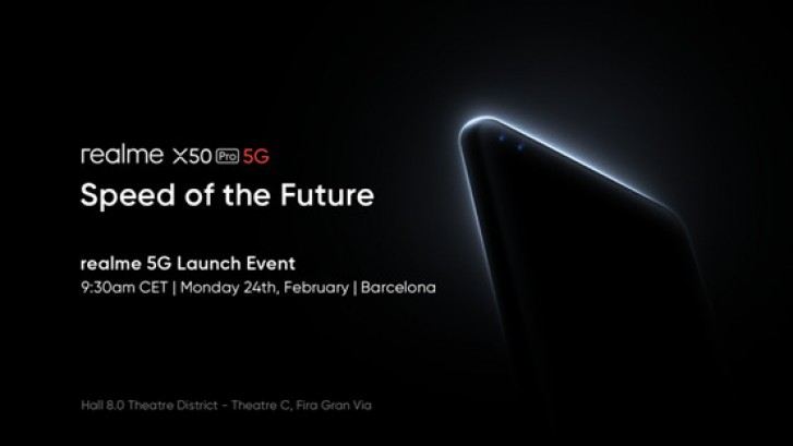 گوشی ریلمی X50 پرو ۵G در تاریخ ۲۴ فوریه در کنگره جهانی موبایل معرفی خواهد شد